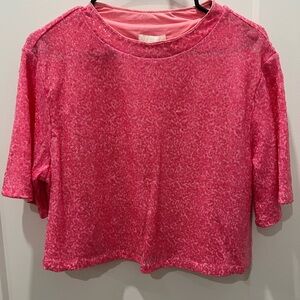 H&M Pink Glittery Crop Top